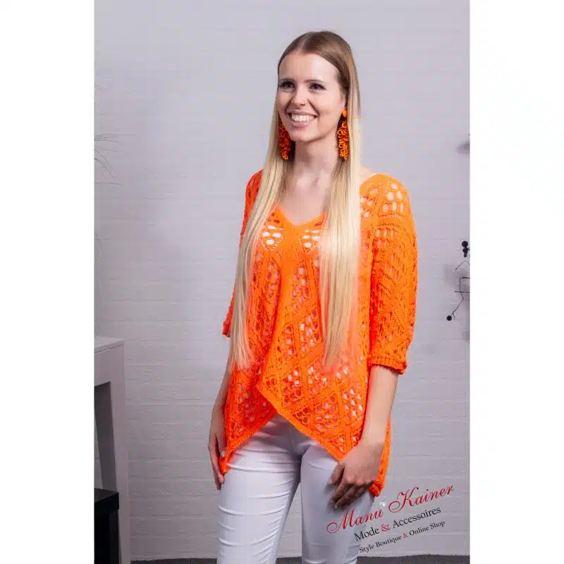 SommerstrickShirt Felicia NeonOrange |Gr. 36-46|, Anr.: 3408 – Bild 2