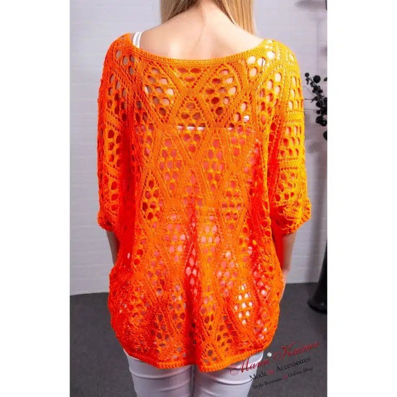 SommerstrickShirt Felicia NeonOrange |Gr. 36-46|, Anr.: 3408 – Bild 4