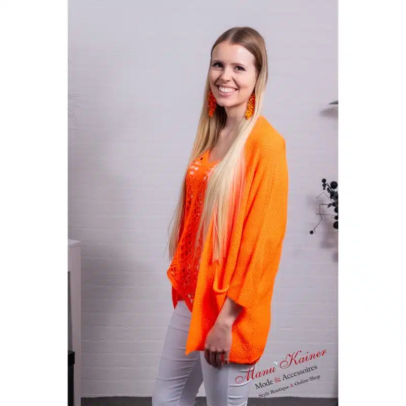 SommerstrickCardiganFelicia NeonOrange |Gr. 36-46|, Anr.: 3409 – Bild 3