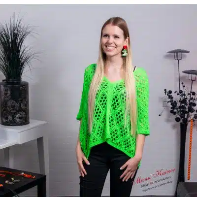 SommerstrickShirt Felicia Neongrün |Gr. 36-46|, Anr.: 3414