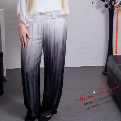 Seidenfeelhose Black & White |Gr. UNI 36-44|, Anr.: 3443