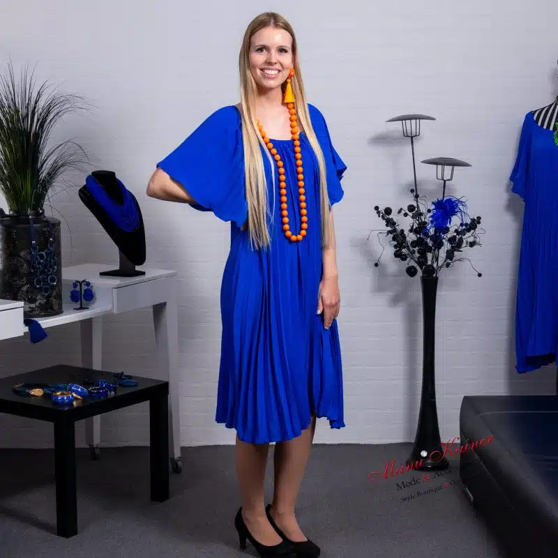 PlisseeKleid La Donna, Blitzblau |Gr. 36 - 48|, Anr.: 3471 – Bild 4