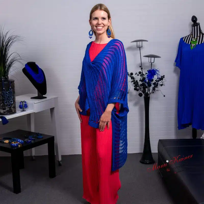 Poncho Angel Blau |Gr. UNI 36-48+|, Anr.: 3477 – Bild 3