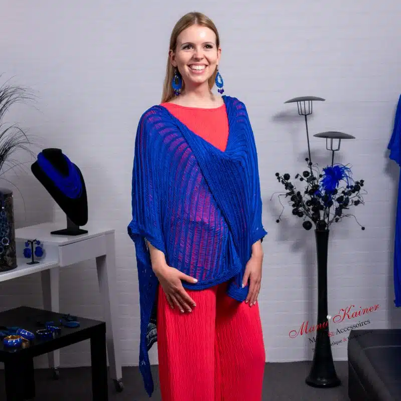 Poncho Angel Blau |Gr. UNI 36-48+|, Anr.: 3477 – Bild 7