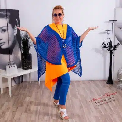 Poncho Angel Blau |Gr. UNI 36-48+|, Anr.: 3477