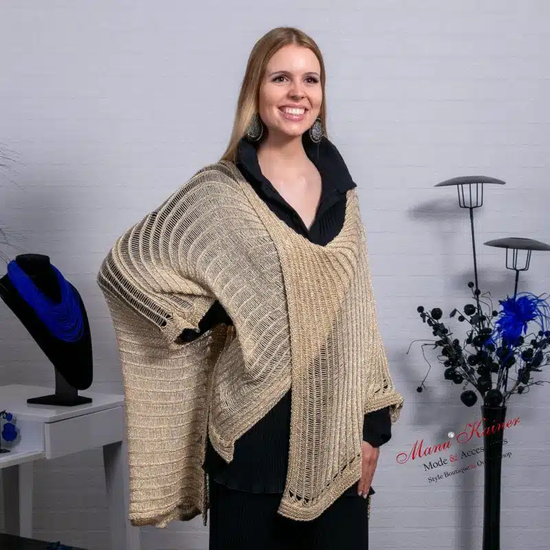 Poncho Angel Gold |Gr. UNI 36-48+|, Anr.: 3478 – Bild 2