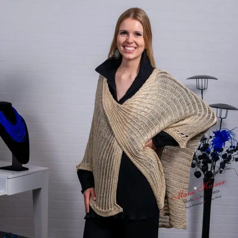 Poncho Angel Gold |Gr. UNI 36-48+|, Anr.: 3478 – Bild 4