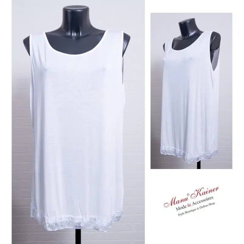 SpitzenUnterLongshirt Eve White |Gr. UNI 42-48|, Anr.: 3493