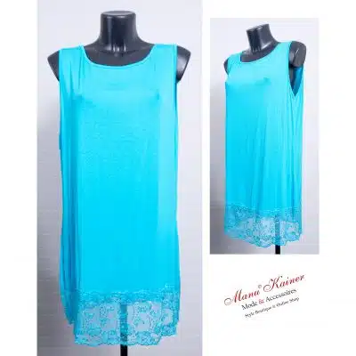 SpitzenLongshirt Dorie Türkis |Gr. UNI 40-48|, Anr.: 3496