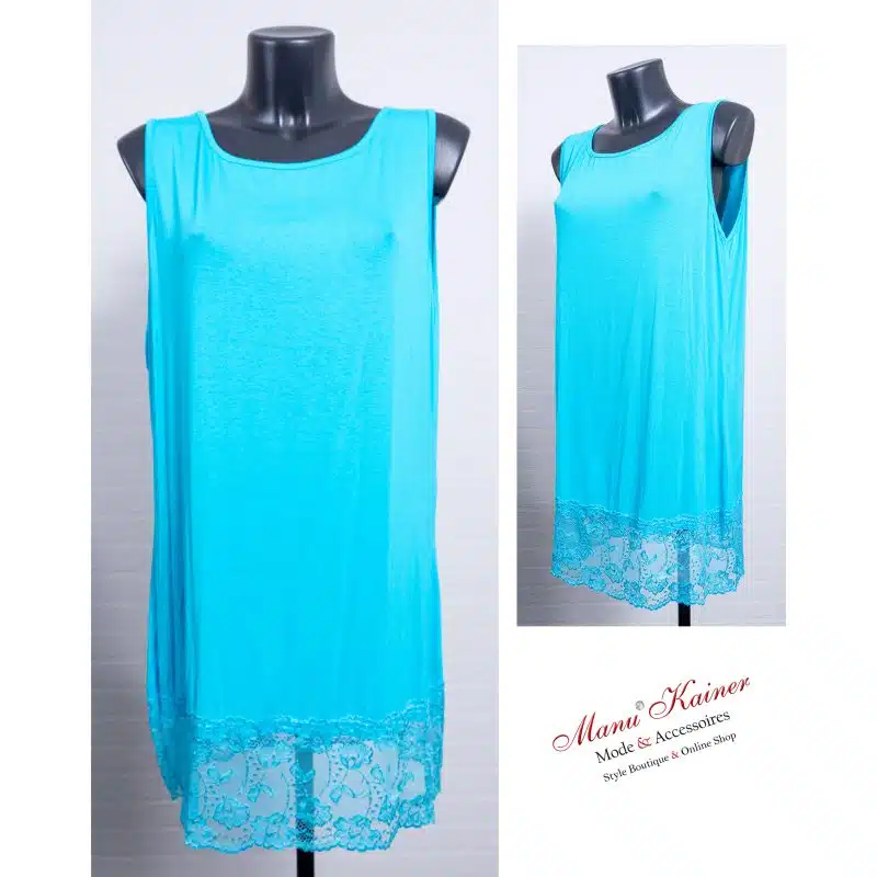 SpitzenLongshirt Dorie Türkis |Gr. UNI 40-48|, Anr.: 3496