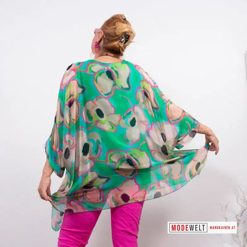 Seidenfeel Tunika Paradise Flower Green |Gr. UNI 40-48+|, Anr.: 3520 – Bild 4