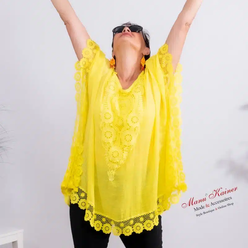 DesignPoncho Romantika Yellow |Gr. UNI 38-48+|, Anr.: 3562 – Bild 5