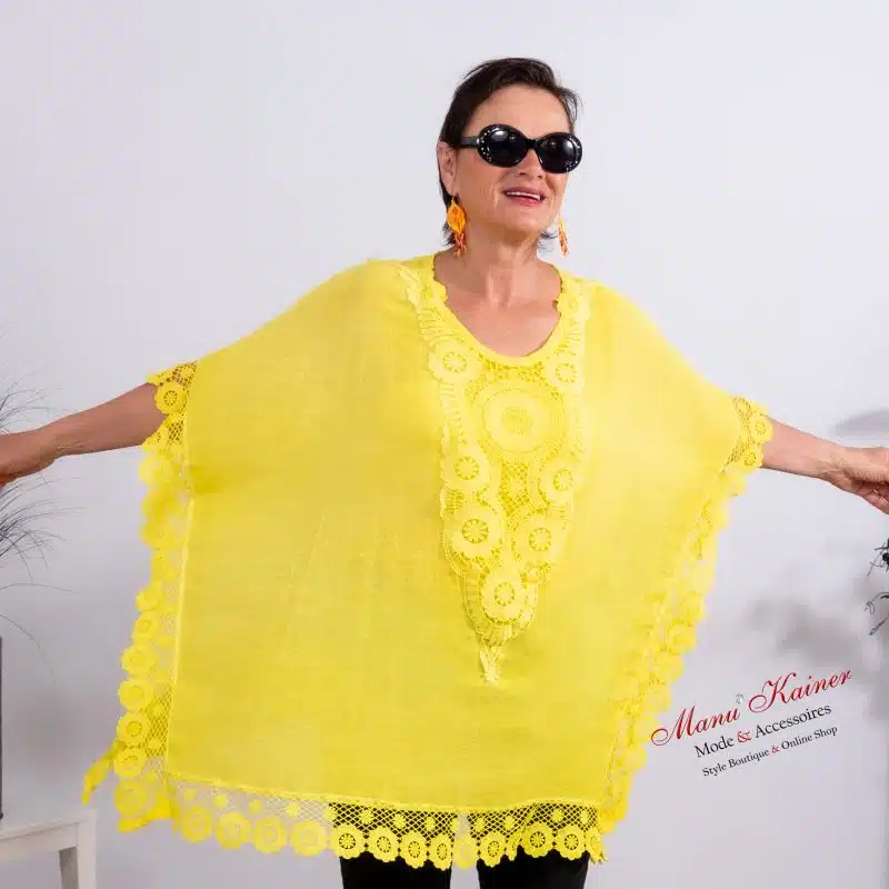 DesignPoncho Romantika Yellow |Gr. UNI 38-48+|, Anr.: 3562 – Bild 6
