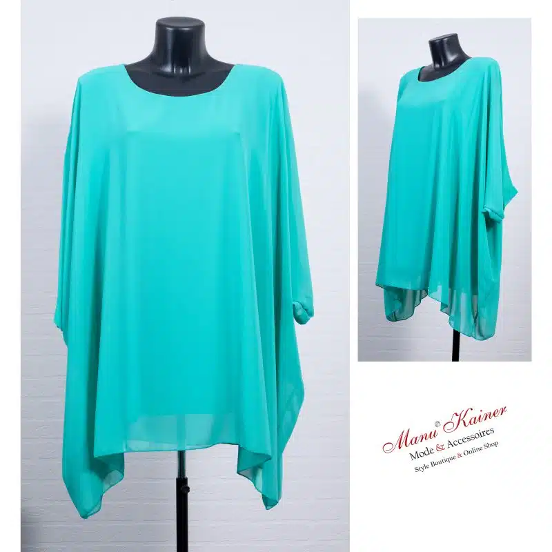 FledermausBluse Lady Mint|Gr. UNI 44-48+|, Anr.: 3582