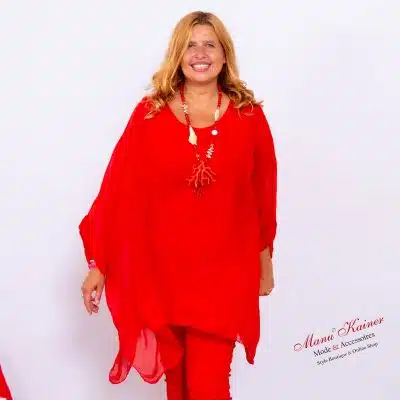 SeidenfeelTunika Dream Rosso |Gr. Uni 36-48+|, Anr.: 3683