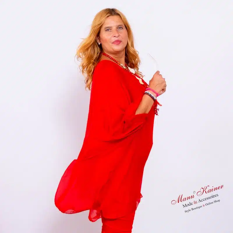 SeidenfeelTunika Dream Rosso |Gr. Uni 36-48+|, Anr.: 3683 – Bild 3