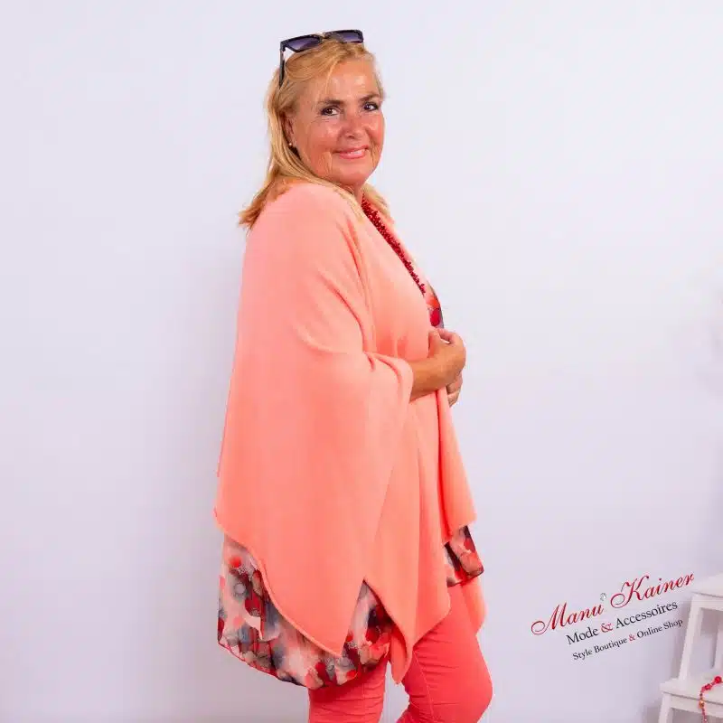 Westenponcho Eleganz in Lachs |Gr. UNI 38-48|, Anr.: 3694 – Bild 4