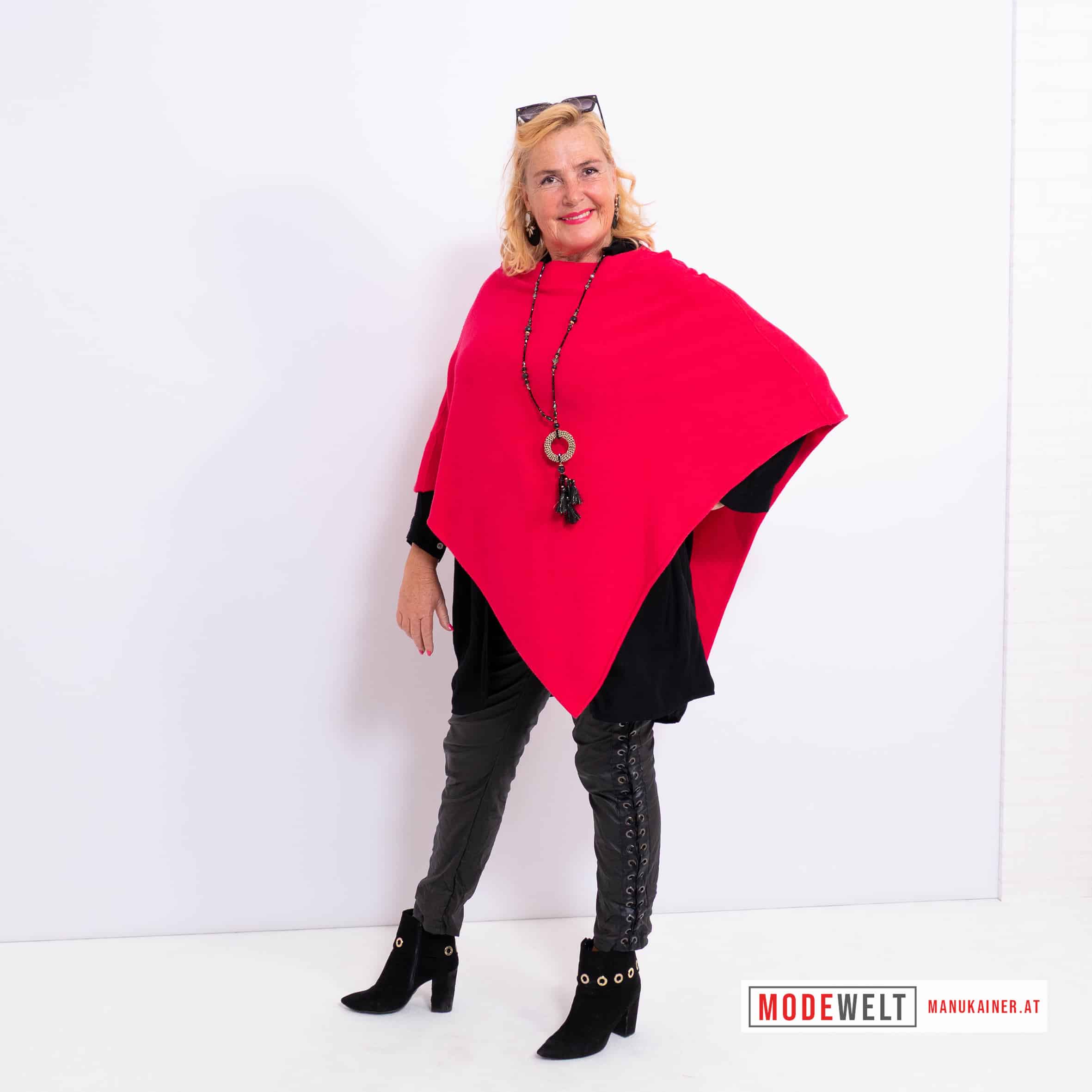 Poncho Pink Elegance |Gr. UNI 38-48|, Anr.: 3695 – Bild 3