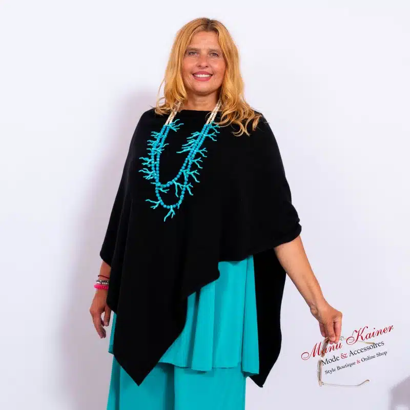 Poncho Black Elegance |Gr. UNI 38-48|, Anr.: 3696