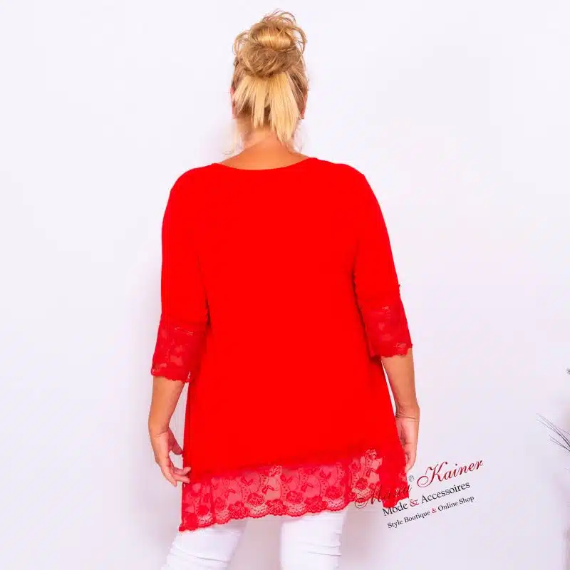 UnderSweety Red mit Spitzenärmel |Gr. UNI 40-48|, Anr.: 3703 – Bild 6