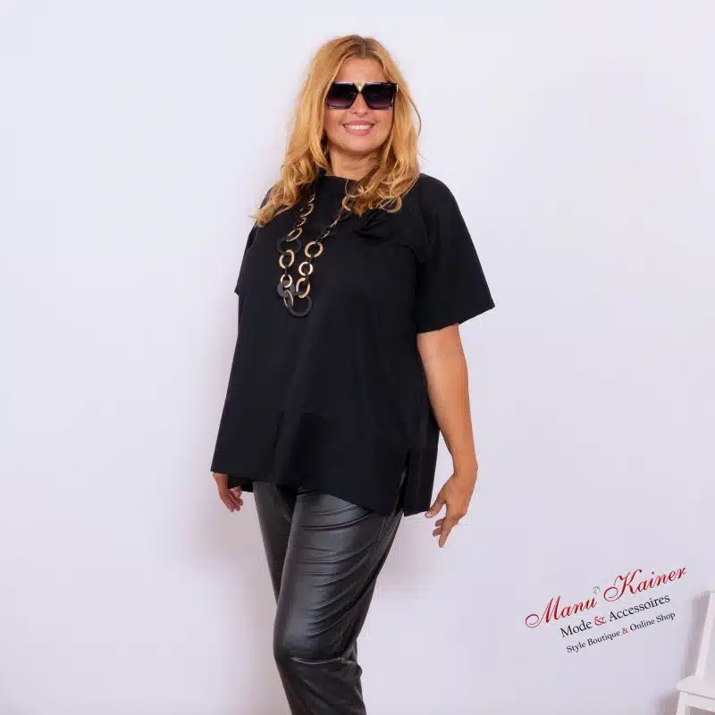 DesignBluse Rose Charm Black |Gr. UNI 38-48|, Anr.: 3740 – Bild 2