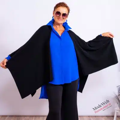 Westenponcho Eleganz in Black |Gr. UNI 38-48|, Anr.: 3750