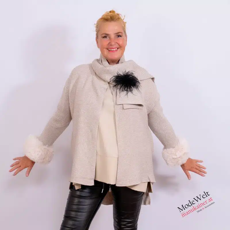 PelzchenWeste Lola Grau |Gr. 36 bis 46|, Anr.: 3771