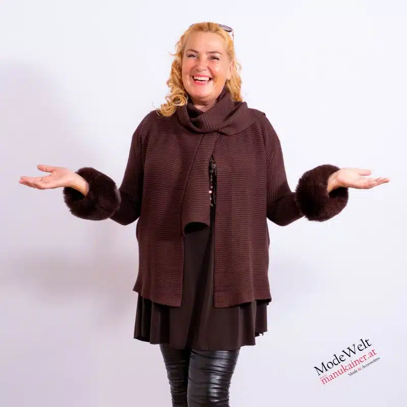 PelzchenWeste Lola Nougat |Gr. 36 bis 46|, Anr.: 3773
