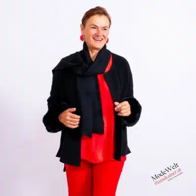 PelzchenWeste Lola Schwarz |Gr. 36 bis 46|, Anr.: 3774