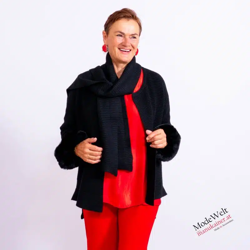 PelzchenWeste Lola Schwarz |Gr. 36 bis 46|, Anr.: 3774