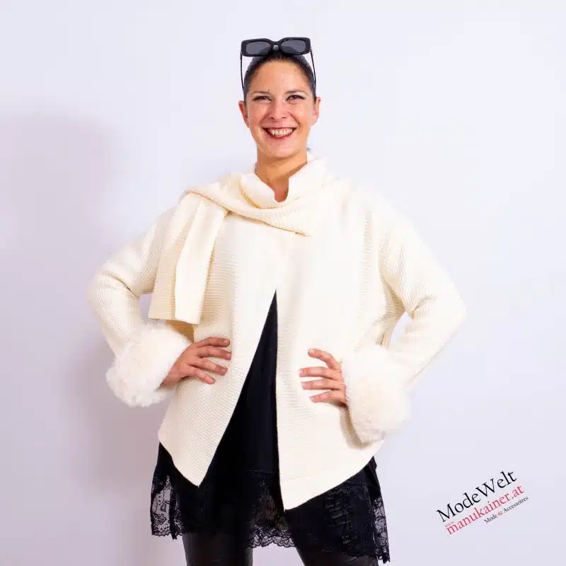 PelzchenWeste Lola Wollweiß |Gr. 36 bis 46|, Anr.: 3775 – Bild 2