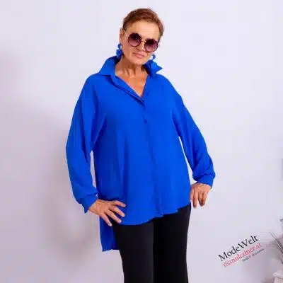 Hemdbluse Gloria Blue |Gr. UNI 38-46|, Anr.: 3782