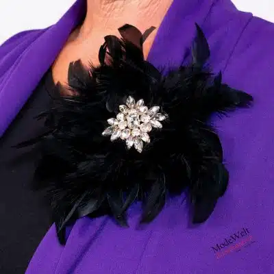 Ansteckfeder Queen Black, Anr.: 3786