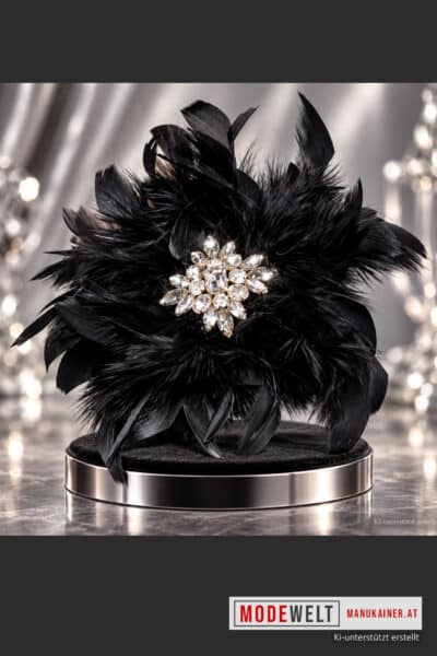 Ansteckfeder Queen Black, Anr.: 3786