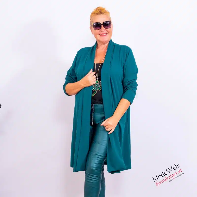 Blazermantel Elaine, Petrol |Gr. UNI 40-48+|, Anr.: 3789