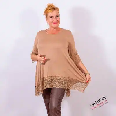 UnderSweety Beige mit Spitzenärmel |Gr. UNI 40-48|, Anr.: 3792