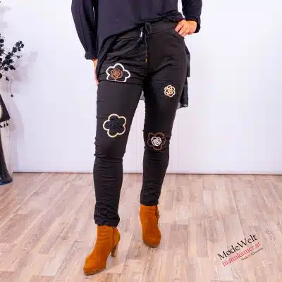 DesignHose Flowers Black |Gr. UNI 42-48|, Anr.: 3796