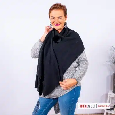 Hauchfeine Strickstola Schwarz, Anr.: 3834