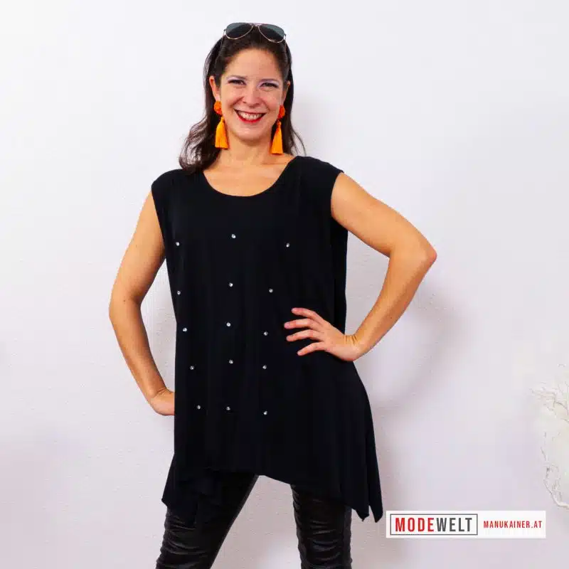 Sweety Shirt Happy Life, Black |Gr. UNI 38-48|, Anr.: 3846