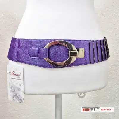 Stretchgürtel Lila Goldschnalle, Anr.: 3949