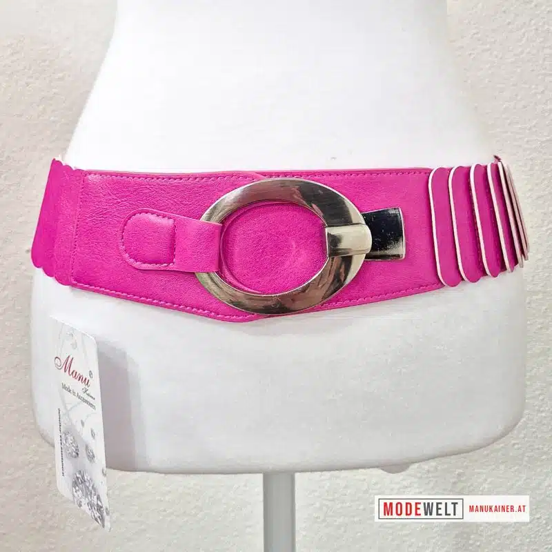 Stretchgürtel Pink Goldschnalle, Anr.: 3950