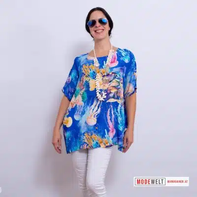 Viskose Tunika "Meersüchtig" |Gr. UNI 36-48+|, Anr.: 3984