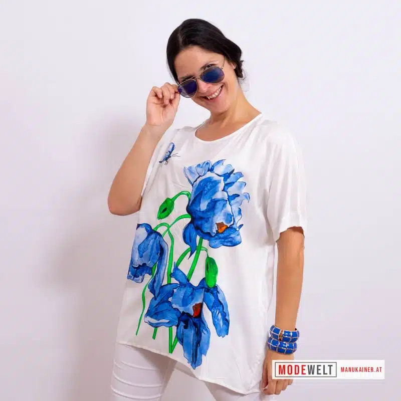 EdelShirt Blue Flowers |Gr. UNI 38-46|, Anr.: 3985 – Bild 2