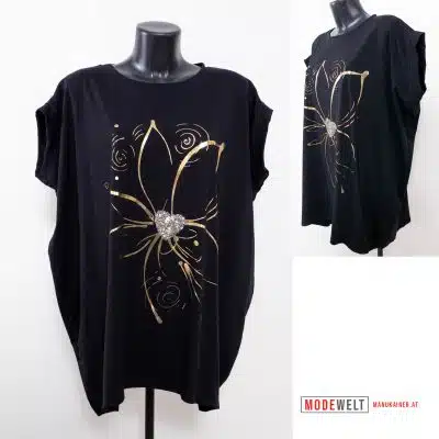 DesignShirt Golden Glamouretta Black |Gr. UNI 38-48+|, Anr.: 3991