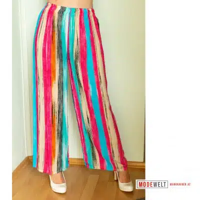 Streifenhose Fancy Türkis-Pink|Gr. UNI 36-42|, Anr.: 4026