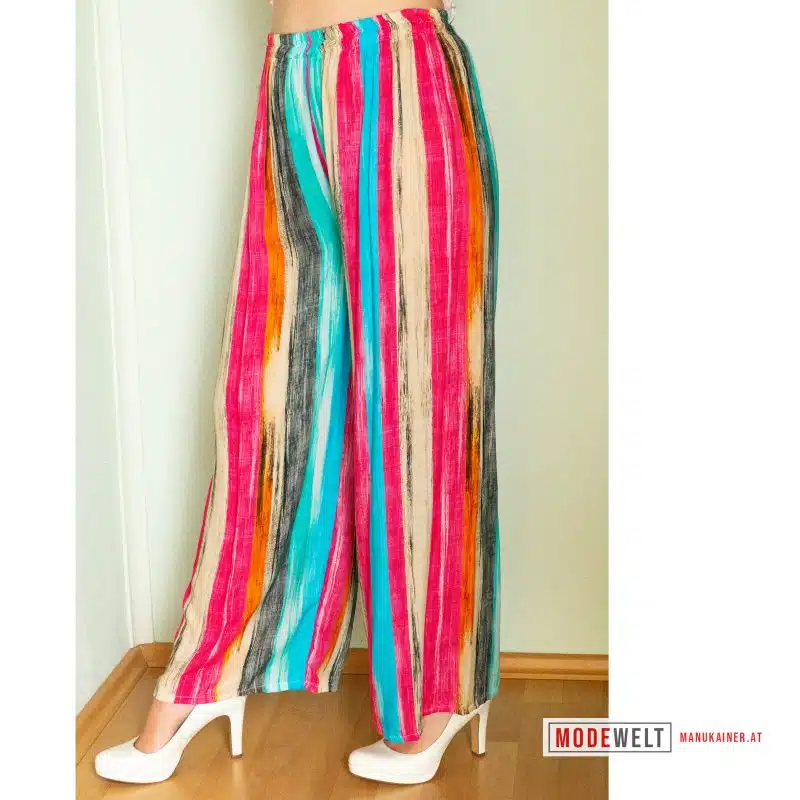 Streifenhose Fancy Türkis-Pink|Gr. UNI 36-42|, Anr.: 4026 – Bild 2