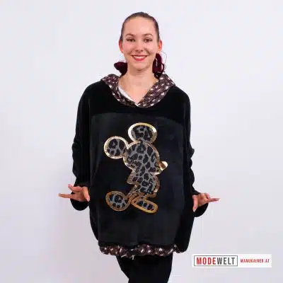 Ovesized KapuzenSweater Mickey, Black |Gr. UNI 36-48+|, Anr.: 4130