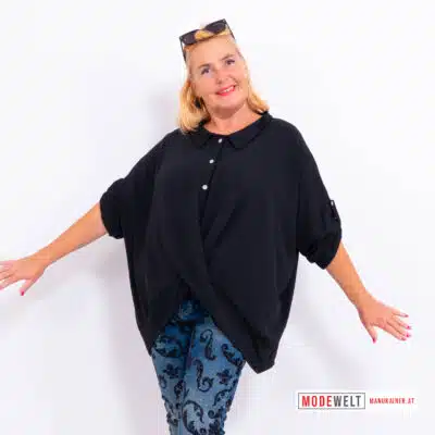 Blusenshirt Black Twist  |Gr. UNI 38-48+|, Anr.: 4149