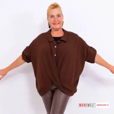 Blusenshirt Brown Twist  |Gr. UNI 38-48+|, Anr.: 4150