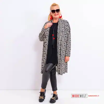 Blazermantel Elaine, BlackWhite |Gr. UNI 40-48+|, Anr.: 4151
